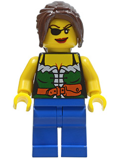 LEGO Minifigure-Pirate Female, Blue Legs-Pirates / Pirates II-PI101-Creative Brick Builders